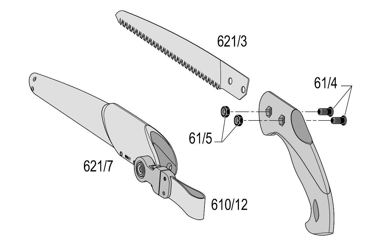 Felco 621 Pull-Stroke Pruning Saw 24 cm - SPARE PARTS